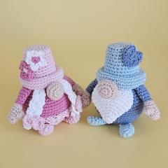 Gnome Duo Cookie & Crumb with Hats amigurumi pattern by SaphirhaseDesign