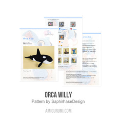 Orca Willy amigurumi pattern by SaphirhaseDesign