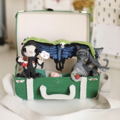 4in1 Slytherin Suitcase & Beasts amigurumi by Loopy Pattern