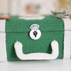 Slytherin Suitcase + 4 fan badges amigurumi pattern by Loopy Pattern