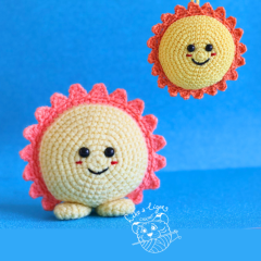 Happy sun amigurumi pattern by LikeALigerCrochet
