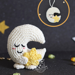 Sleepy Moon amigurumi pattern by LikeALigerCrochet