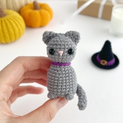 Cat with witch hat amigurumi pattern by AmiGuide