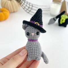 Halloween Cat Hat Cauldron Broom amigurumi by AmiGuide