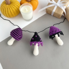 Halloween mushrooms set of 3 amigurumi pattern by AmiGuide