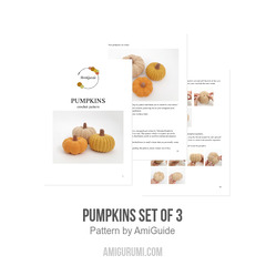 Pumpkins set of 3 amigurumi pattern by AmiGuide