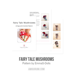 Fairy Tale Mushrooms amigurumi pattern by EmmaS Dolls