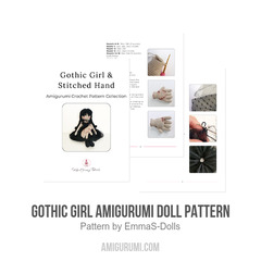 Gothic Girl Amigurumi Doll Pattern amigurumi pattern by EmmaS Dolls