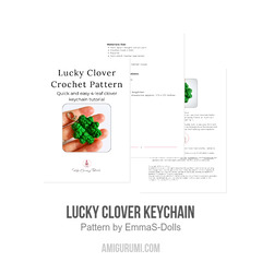 Lucky Clover Keychain amigurumi pattern by EmmaS Dolls