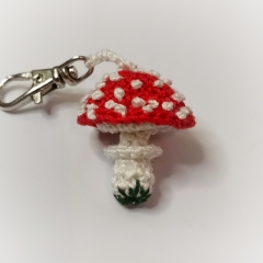 Micro Magic Mushroom Keychain amigurumi pattern by EmmaS Dolls