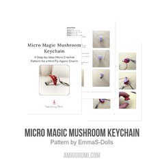 Micro Magic Mushroom Keychain amigurumi pattern by EmmaS Dolls