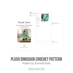 Plush Dinosaur Crochet Pattern amigurumi pattern by EmmaS Dolls