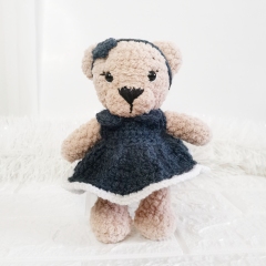 Plush Teddy Bear Dress & Hairband amigurumi pattern by EmmaS Dolls