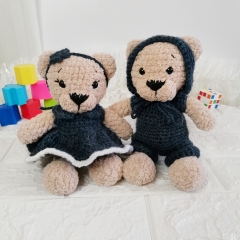 Plush Teddy Bear Duo 2in1 Bundle amigurumi pattern by EmmaS Dolls