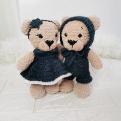 Plush Teddy Bear Duo 2in1 Bundle amigurumi pattern by EmmaS Dolls