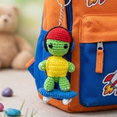 Skater Turtle Crochet Pattern PDF amigurumi pattern by EmmaS Dolls