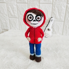 Skeleton Rocker Boy Crochet Pattern amigurumi pattern by EmmaS Dolls