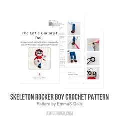 Skeleton Rocker Boy Crochet Pattern amigurumi pattern by EmmaS Dolls