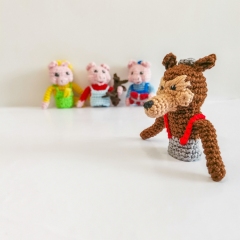 Three Little Pigs Finger Puppets amigurumi pattern by EmmaS Dolls