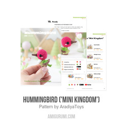 Hummingbird ('Mini Kingdom') amigurumi pattern by AradiyaToys
