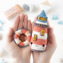 Kawaii Lighthouse ('Mini Kingdom') amigurumi pattern by AradiyaToys