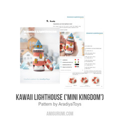 Kawaii Lighthouse ('Mini Kingdom') amigurumi pattern by AradiyaToys