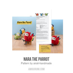 Nara the Parrot amigurumi pattern by airali design