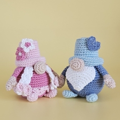 Gnome Duo Cookie & Crumb with Hats