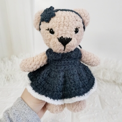 Plush Teddy Bear Dress & Hairband