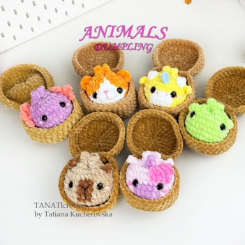 Animals Dumpling & Steamer amigurumi pattern by TANATIcrochet