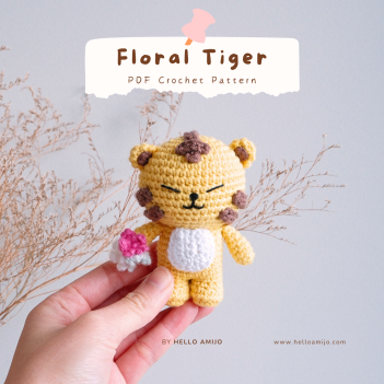 Floral Tiger Crochet Pattern amigurumi pattern by Hello Amijo