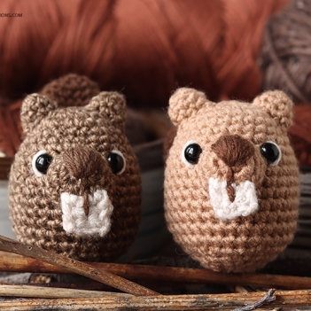 Beaver Egg amigurumi pattern by Jen Hayes Creations