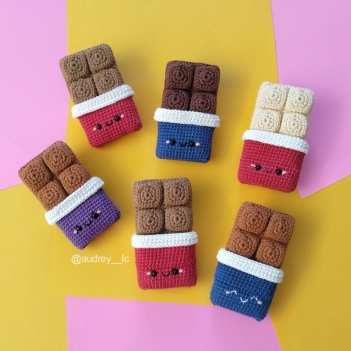 Charlie the Chocolate Bar amigurumi pattern by Audrey Lilian Crochet