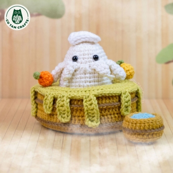 Radish Spirit In Bathtub amigurumi pattern by Co Tam Crafts