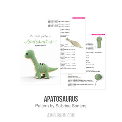 Apatosaurus amigurumi pattern by Sabrina Somers