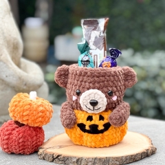 Halloween Pumpkin Bear & Mug amigurumi pattern by RNata