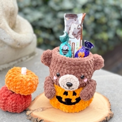 Halloween Pumpkin Bear & Mug amigurumi by RNata