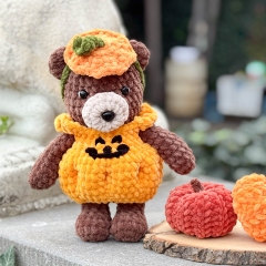 Halloween Pumpkin Bear & Mug amigurumi pattern by RNata