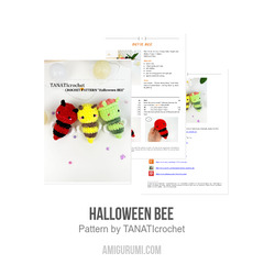 Halloween Bee amigurumi pattern by TANATIcrochet