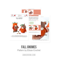 Fall Gnomes amigurumi pattern by Elisas Crochet