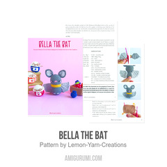 Bella the Bat amigurumi pattern by Lemon Yarn Creations