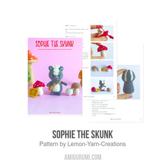 Sophie the Skunk amigurumi pattern by Lemon Yarn Creations