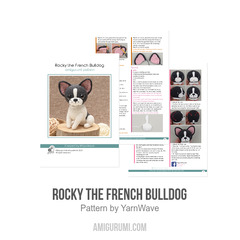 Rocky The French Bulldog amigurumi pattern by YarnWave