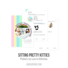 Sitting Pretty Kitties amigurumi pattern by Lex in Stitches