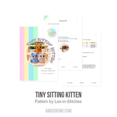Tiny Sitting Kitten amigurumi pattern by Lex in Stitches