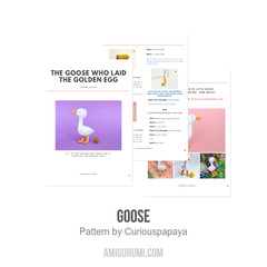 Goose amigurumi pattern by Curiouspapaya