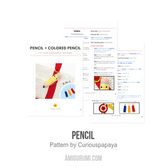 Pencil amigurumi pattern by Curiouspapaya