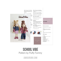 School Vibe amigurumi pattern by Fluffy Tummy