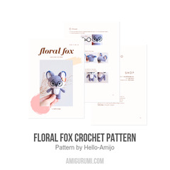 Floral Fox Crochet Pattern amigurumi pattern by Hello Amijo
