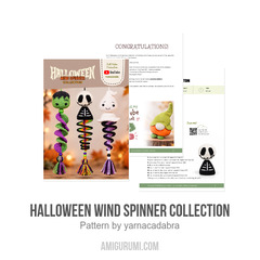 Halloween wind spinner collection amigurumi pattern by yarnacadabra